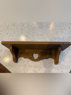 Vintage Burwood Heart Wall Shelf